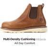 image:imageSUREWAY Mens Slip On Chlesea Work Boots for Men  Soft ToeLightweight ComfortableFull Grain LeatherSlipresistant Wedge SoleTobacco