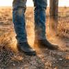 image:imageSUREWAY Mens Western Chelsea Cowboy Boots for Men Square Toe6 Inch SlipOn WorkCasualDress Boots Shoes for MenBlack