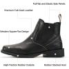 image:imageSUREWAY Mens Western Chelsea Cowboy Boots for Men Square Toe6 Inch SlipOn WorkCasualDress Boots Shoes for MenTumbled Black