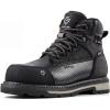 image:imageSUREWAY Mens 6 SoftComposite Toe Heavy Duty Waterproof Work Boot GoodyearWelt OilSlip Resistant DualDensity Comfortable Outsole Crazy Horse Leather EH Construction Industrial Safety Work BootsWaterproof Composite Toe Black