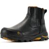 image:imageSUREWAY Mens Slip On Chelsea Work Boots for MenExtremely ComfortableThicker Genuine LeatherSuperior OilSlip Resistant Rubber SoleBlack