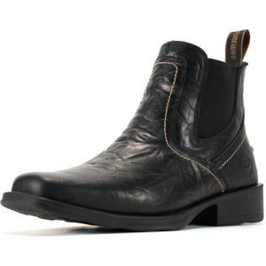 image:imageSUREWAY Mens Western Chelsea Cowboy Boots for Men Square Toe6 Inch SlipOn WorkCasualDress Boots Shoes for MenBlack