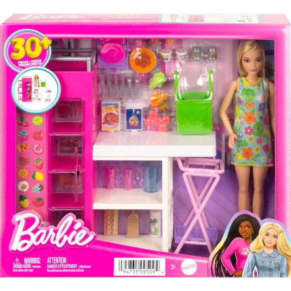 Barbie Doll ampamp 25 Accessories Ultimate Pantry Playset with Doll House Furniture FoodThemed Pieces ampamp Sticker SheetPantry