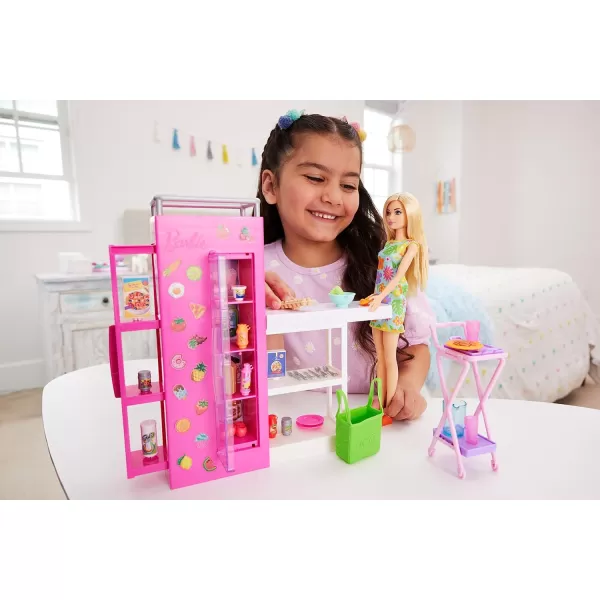 Barbie Doll ampamp 25 Accessories Ultimate Pantry Playset with Doll House Furniture FoodThemed Pieces ampamp Sticker SheetPantry