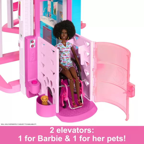 Barbie DreamHouse Doll House Playset with 75 Pieces Including Toy Furniture ampamp 3Story Pool Slide Pet Elevator ampamp Puppy Play AreasDreamhouse