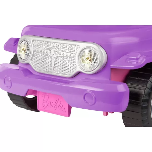 Barbie Toy Car DollSized SUV Purple OffRoad Vehicle with 2 Pink Seats ampamp Treaded Rolling WheelsMulticolor