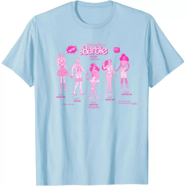 Barbie  California Dream Barbie  Friends TShirtBaby Blue