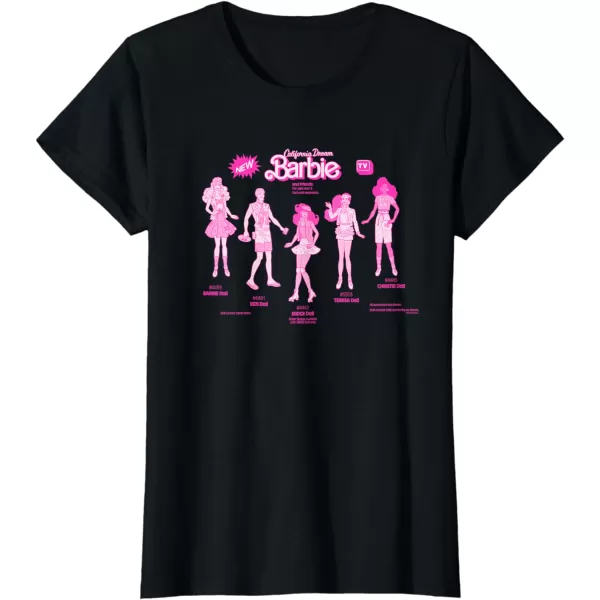 Barbie  California Dream Barbie  Friends TShirtBlack