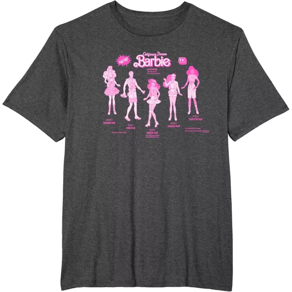 Barbie  California Dream Barbie  Friends TShirtDark Heather Grey