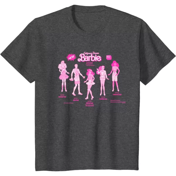 Barbie  California Dream Barbie  Friends TShirtDark Heather Grey