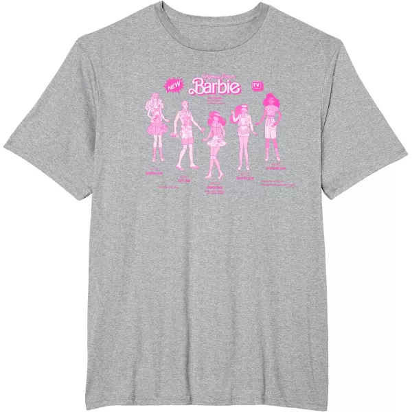 Barbie  California Dream Barbie  Friends TShirtHeather Grey