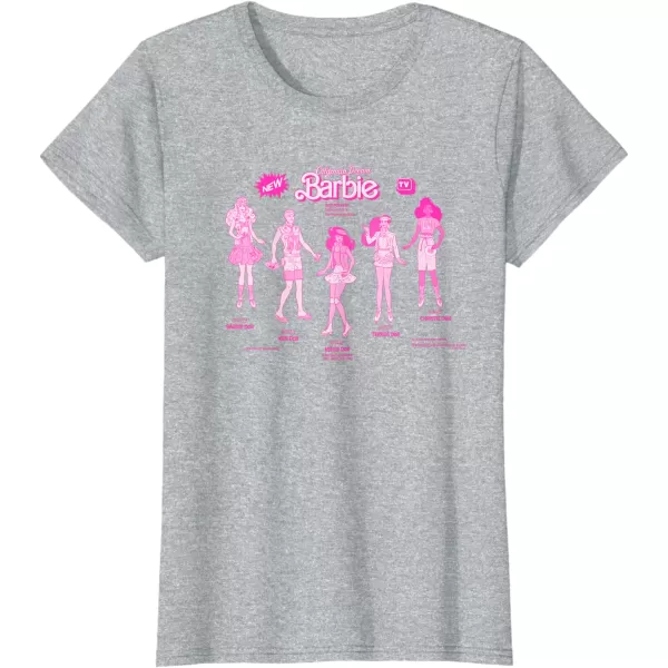 Barbie  California Dream Barbie  Friends TShirtHeather Grey