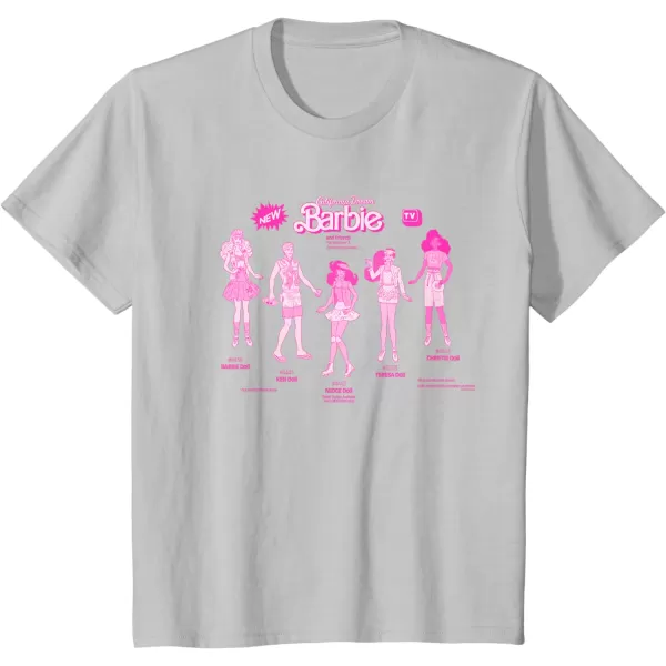 Barbie  California Dream Barbie  Friends TShirtSilver Grey