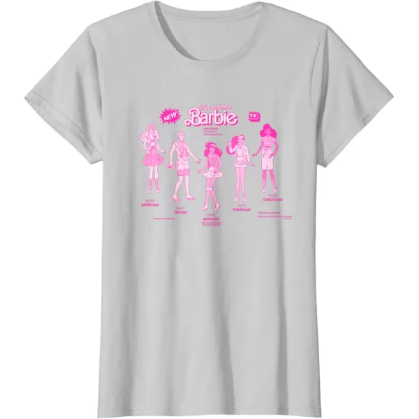 Barbie  California Dream Barbie  Friends TShirtSilver Grey