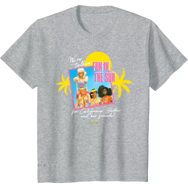 Barbie  Fun in the Sun TShirtHeather Grey