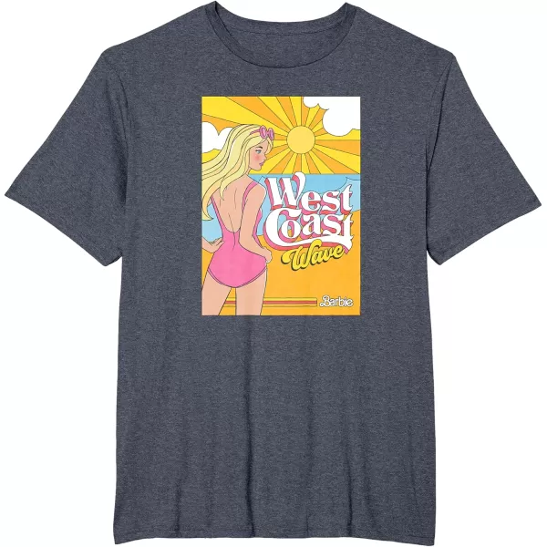 Barbie  West Coast Wave Sunset TShirtHeather Blue