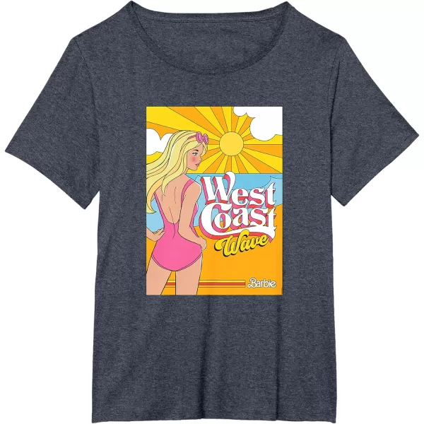 Barbie  West Coast Wave Sunset TShirtHeather Blue