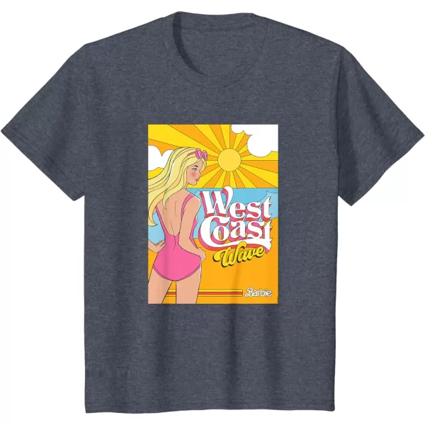 Barbie  West Coast Wave Sunset TShirtHeather Blue