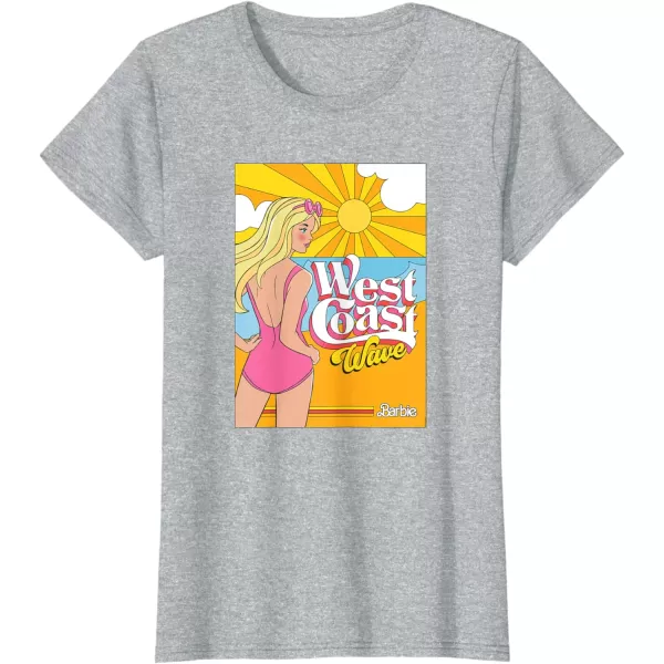 Barbie  West Coast Wave Sunset TShirtHeather Grey