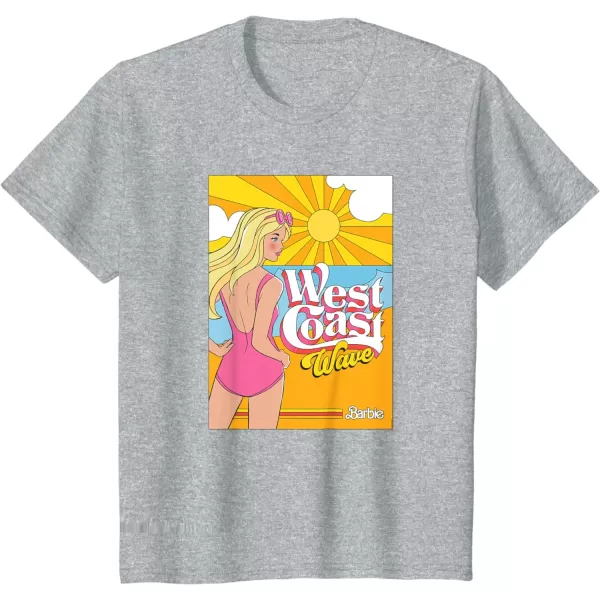 Barbie  West Coast Wave Sunset TShirtHeather Grey