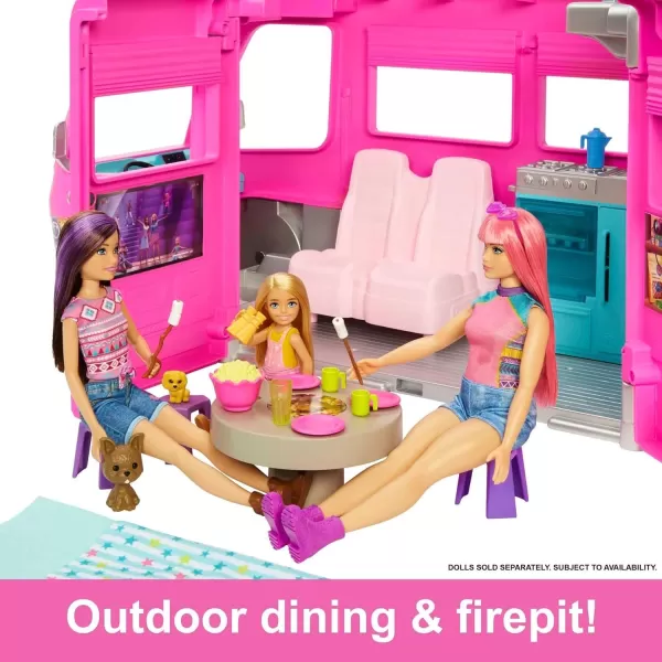 Barbie Camper Playset Dreamcamper Toy Vehicle with 60 Accessories Including Furniture Pool and 30Inch SlideBarbie Camper Playset Dreamcamper Toy Vehicle with 60 Accessories Including Furniture Pool and 30Inch Slide