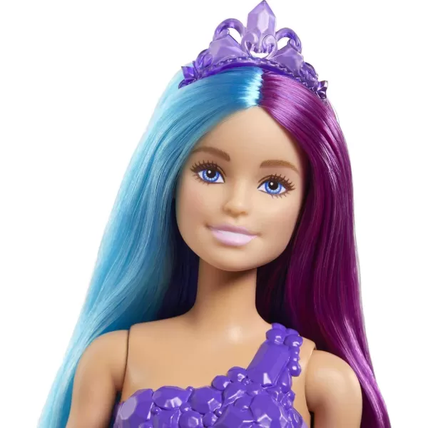 Barbie Dreamtopia Doll Royal in Rainbow Dress with ExtraLong Colorful Fantasy Hair and Styling Accessories SmallModern1 Multicolor