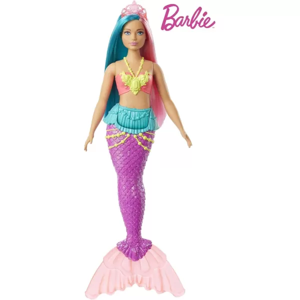 Barbie Dreamtopia Mermaid Doll 12inch Teal and Pink Hair with Tiara Gift for 3 to 7 Year OldsBarbie Dreamtopia Mermaid Doll 12inch Teal and Pink Hair with Tiara Gift for 3 to 7 Year Olds