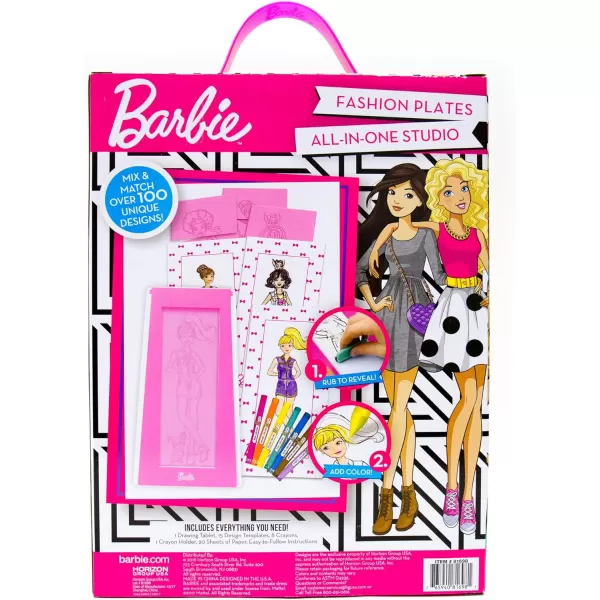 Barbie Fashion Plates All in One Studio Sketch Design Activity Set  Fashion Design Kit for Kids Ages 6 and UpBarbie Fashion Plates All in One Studio Sketch Design Activity Set  Fashion Design Kit for Kids Ages 6 and Up