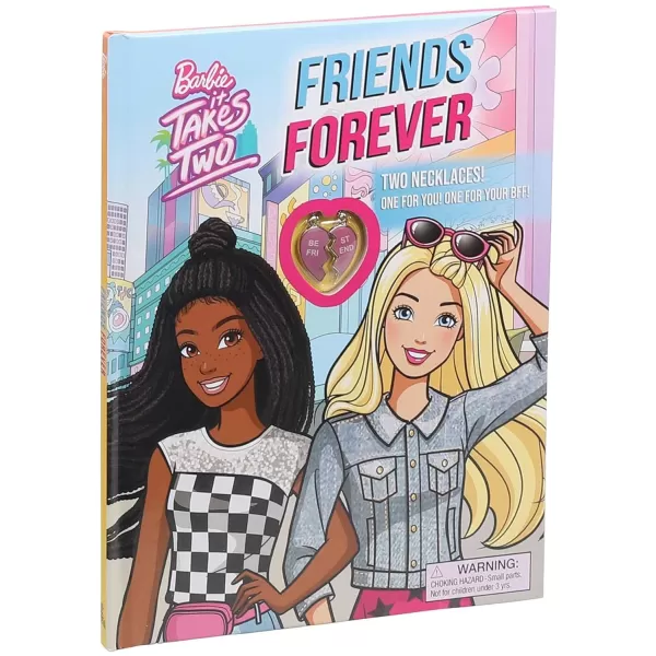 Barbie It Takes Two Friends Forever Book with 2 NecklacesBarbie It Takes Two Friends Forever Book with 2 Necklaces