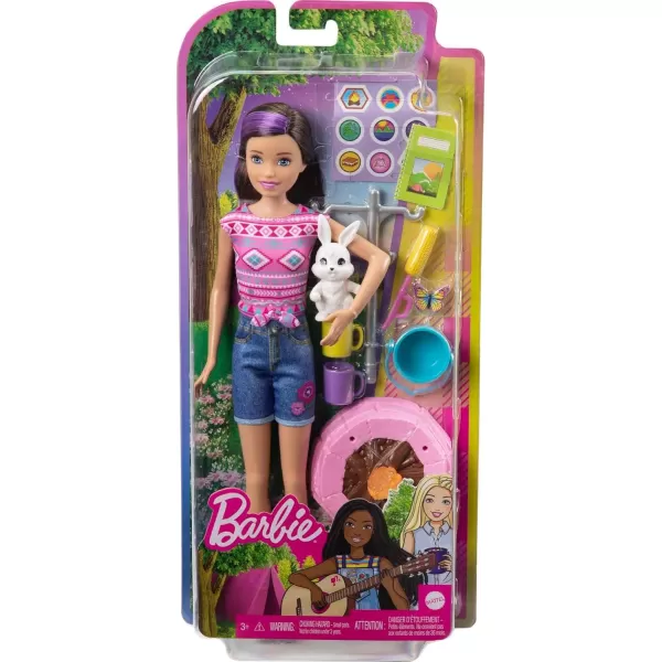 Barbie It Takes Two Stacie Doll amp Accessories Camping Playset with Doll Pet Tent Puppy Sticker Sheet amp AccessoriesBrunette Multi