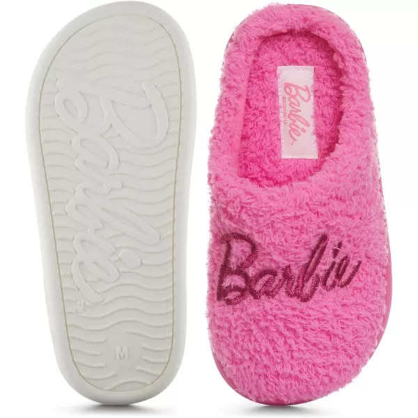 Barbie Kids Slippers Gifts for Girls Extra Cozy Fuzzy House Slippers Slip OnHot Pink