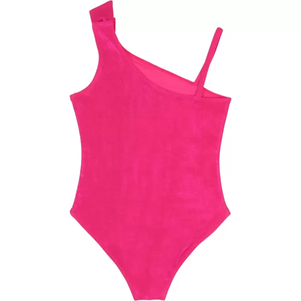 Barbie Logo Sparkling Girls One Piece Swimsuit Girls SwimwearFuschia