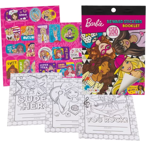 Bendon Barbie Coloring amp Activity Book Stickers amp Color and TraceSticker Rewards Booklet