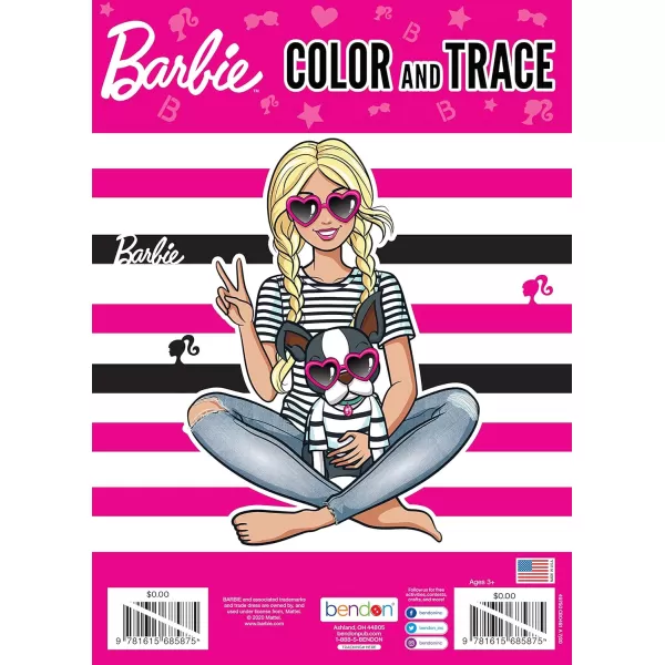 Bendon Barbie Coloring amp Activity Book Stickers amp Color and TraceStickers amp Color and Trace