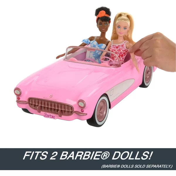 Hot Wheels RC Barbie Corvette BatteryOperated RemoteControl Toy Car from Barbie The Movie Holds 2 Barbie Dolls Trunk Opens for StorageModern