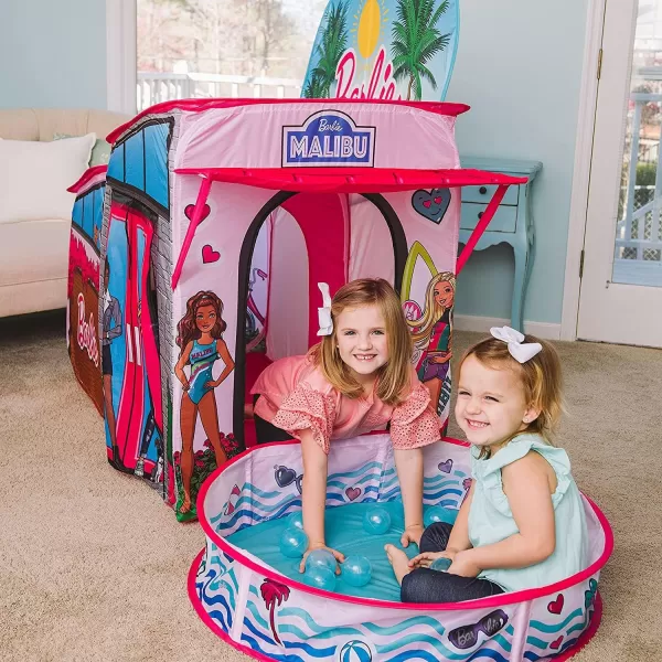 Sunny Days Entertainment Barbie Dreamhouse Pop Up Tent  Over 7 Feet Long  Includes Ball Pit and 20 Play BallsSunny Days Entertainment Barbie Dreamhouse Pop Up Tent  Over 7 Feet Long  Includes Ball Pit and 20 Play Balls