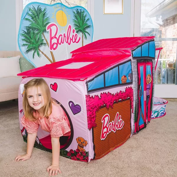 Sunny Days Entertainment Barbie Dreamhouse Pop Up Tent  Over 7 Feet Long  Includes Ball Pit and 20 Play BallsSunny Days Entertainment Barbie Dreamhouse Pop Up Tent  Over 7 Feet Long  Includes Ball Pit and 20 Play Balls