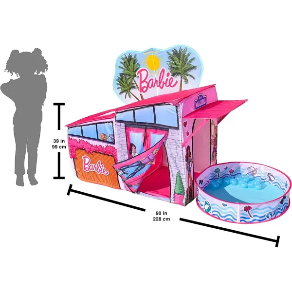 Sunny Days Entertainment Barbie Dreamhouse Pop Up Tent  Over 7 Feet Long  Includes Ball Pit and 20 Play BallsSunny Days Entertainment Barbie Dreamhouse Pop Up Tent  Over 7 Feet Long  Includes Ball Pit and 20 Play Balls