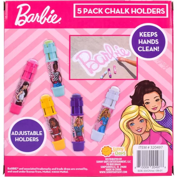 Sunny Days Entertainment Barbie Jumbo Chalk Holders  5 Chalk Sticks with Holders for Kids  Barbie Outdoor ToysSunny Days Entertainment Barbie Jumbo Chalk Holders  5 Chalk Sticks with Holders for Kids  Barbie Outdoor Toys