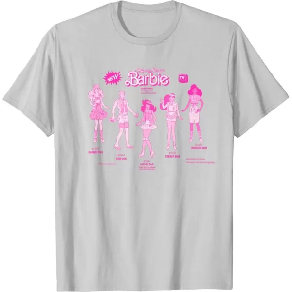 Barbie  California Dream Barbie  Friends TShirtSilver Grey