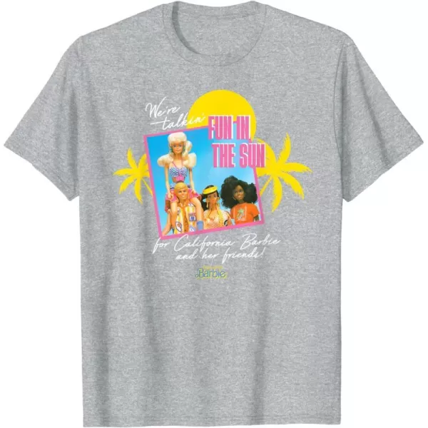 Barbie  Fun in the Sun TShirtHeather Grey