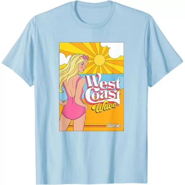 Barbie  West Coast Wave Sunset TShirtBaby Blue