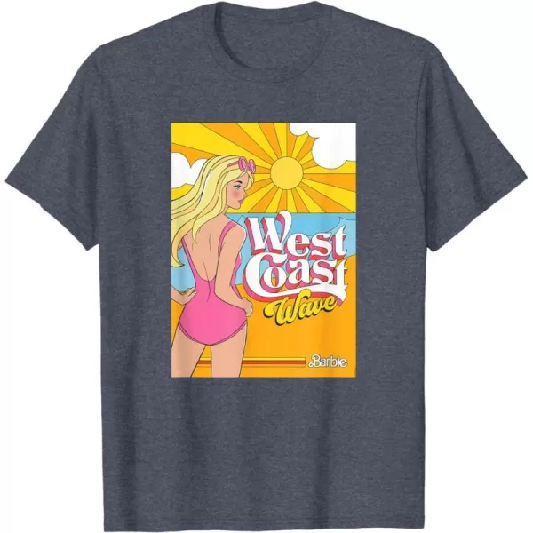 Barbie  West Coast Wave Sunset TShirtHeather Blue