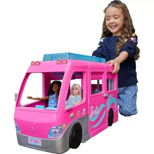 Barbie Camper Playset Dreamcamper Toy Vehicle with 60 Accessories Including Furniture Pool and 30Inch SlideBarbie Camper Playset Dreamcamper Toy Vehicle with 60 Accessories Including Furniture Pool and 30Inch Slide