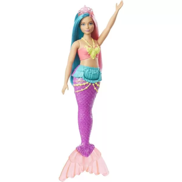 Barbie Dreamtopia Mermaid Doll 12inch Teal and Pink Hair with Tiara Gift for 3 to 7 Year OldsBarbie Dreamtopia Mermaid Doll 12inch Teal and Pink Hair with Tiara Gift for 3 to 7 Year Olds