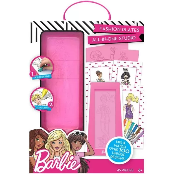 Barbie Fashion Plates All in One Studio Sketch Design Activity Set  Fashion Design Kit for Kids Ages 6 and UpBarbie Fashion Plates All in One Studio Sketch Design Activity Set  Fashion Design Kit for Kids Ages 6 and Up