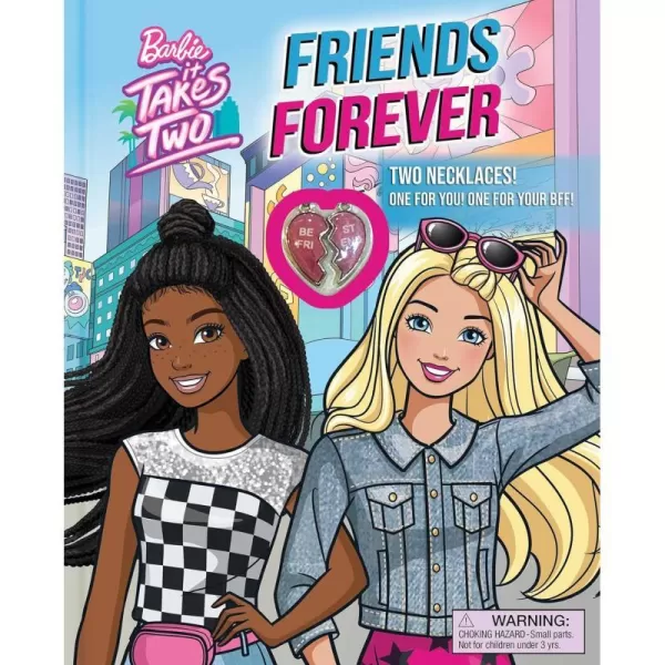 Barbie It Takes Two Friends Forever Book with 2 NecklacesBarbie It Takes Two Friends Forever Book with 2 Necklaces