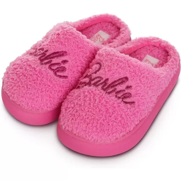 Barbie Kids Slippers Gifts for Girls Extra Cozy Fuzzy House Slippers Slip OnHot Pink