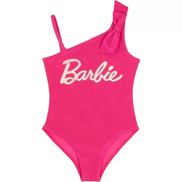 Barbie Logo Sparkling Girls One Piece Swimsuit Girls SwimwearFuschia