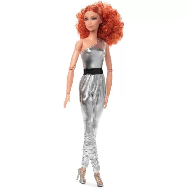 Barbie Looks Doll Collectible and Posable with Sleek Black Hair Tall Body Type and Metallic Top with Vinyl SkirtModern Multicolor